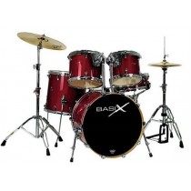 BASIX Drum Set SEI Pezzi modello CUSTOM LINE TR  Rosso Trasparente