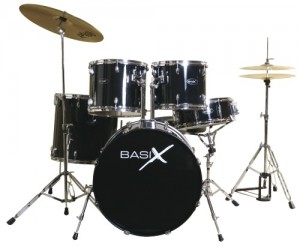 BASIX Drum Set Cinque Pezzi modello CONCEPT LINE BK  Nera
