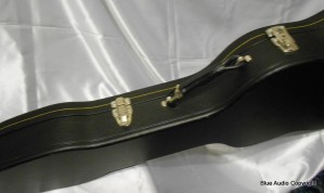 Custodia Rigida Sagomata professionale  x Chitarra Folk rivestimento Similpelle Nero