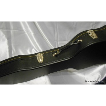 Custodia Rigida Sagomata professionale  x Chitarra Folk rivestimento Similpelle Nero